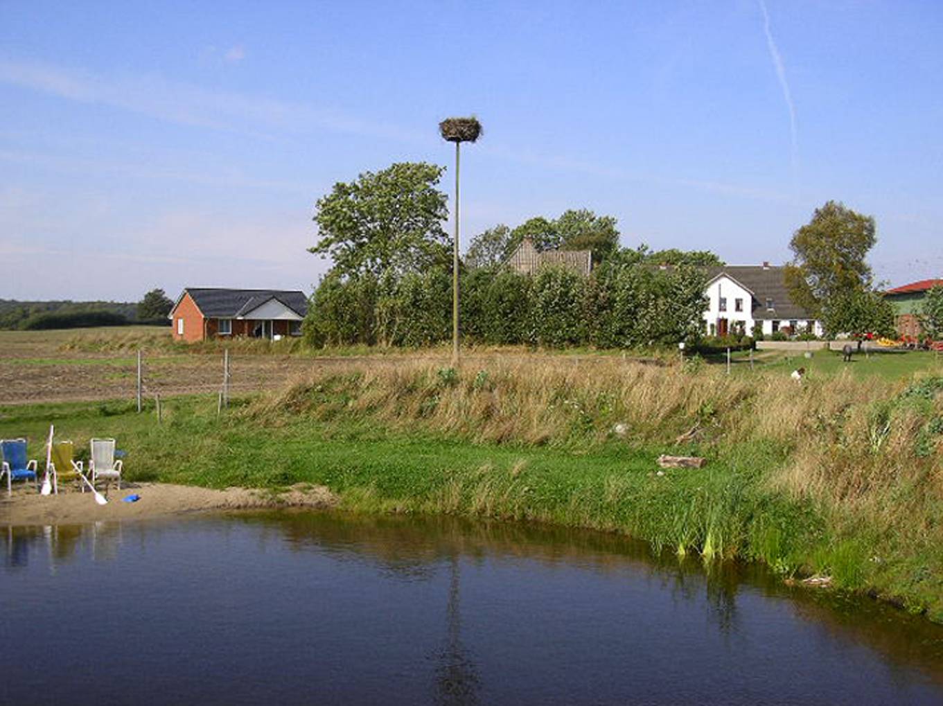 Badeteich, Ferienhaus Schwalbennest, Natur, Baden