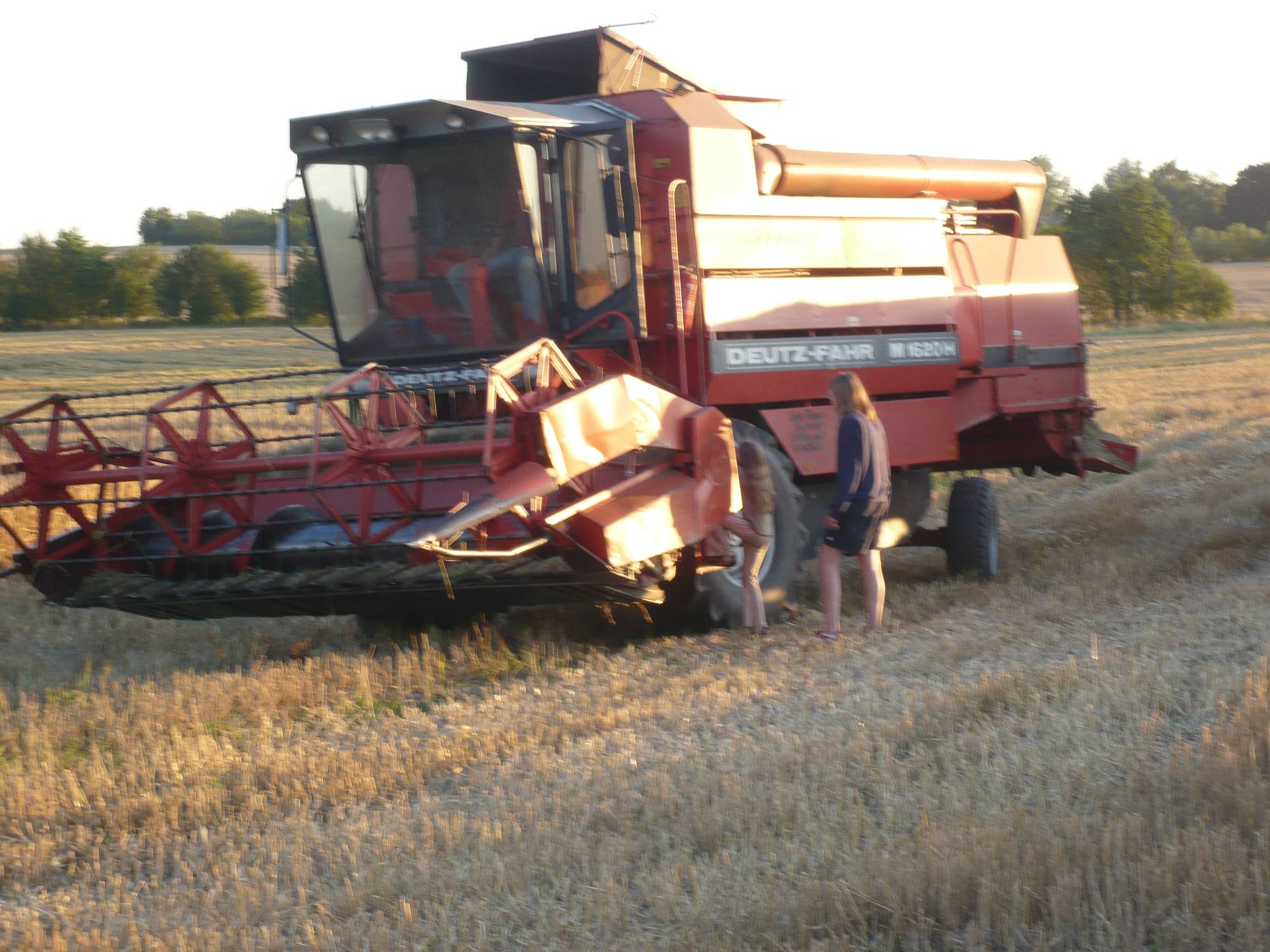 Mähdrescher bei der Ernte